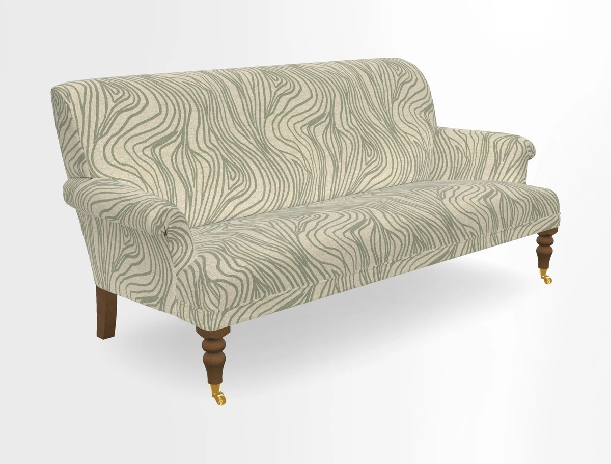 Midhurst Sofa in V&A Collection Botanical Collage All Over
