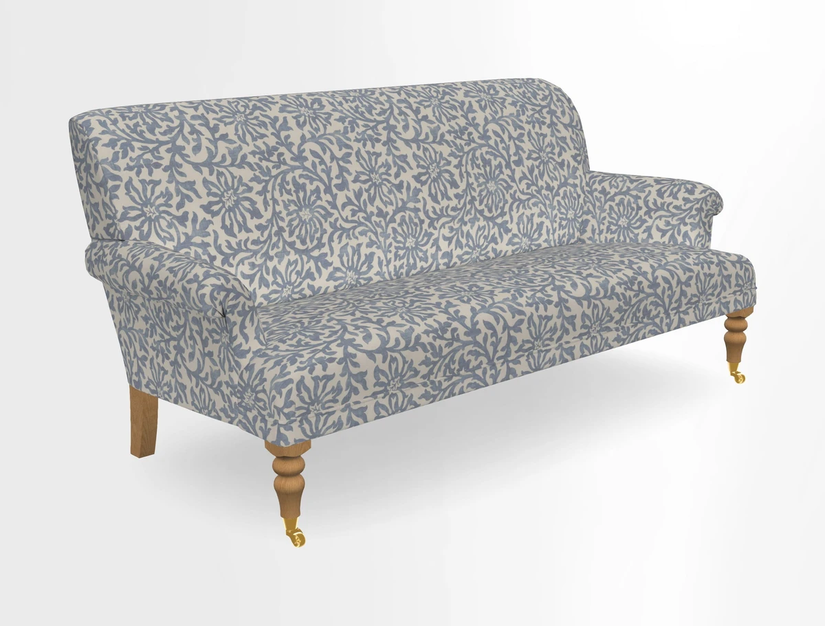 Midhurst Sofa in V&A Collection Botanical Collage All Over