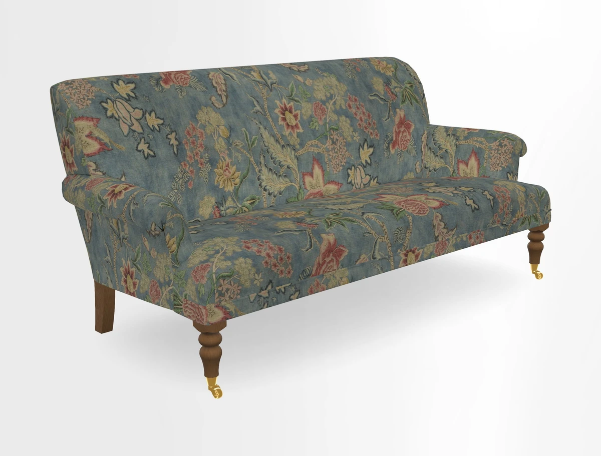Midhurst Sofa in V&A Collection Botanical Collage All Over