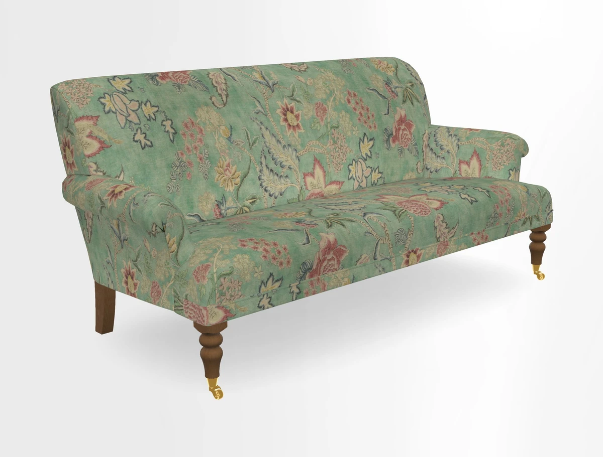 Midhurst Sofa in V&A Collection Botanical Collage All Over