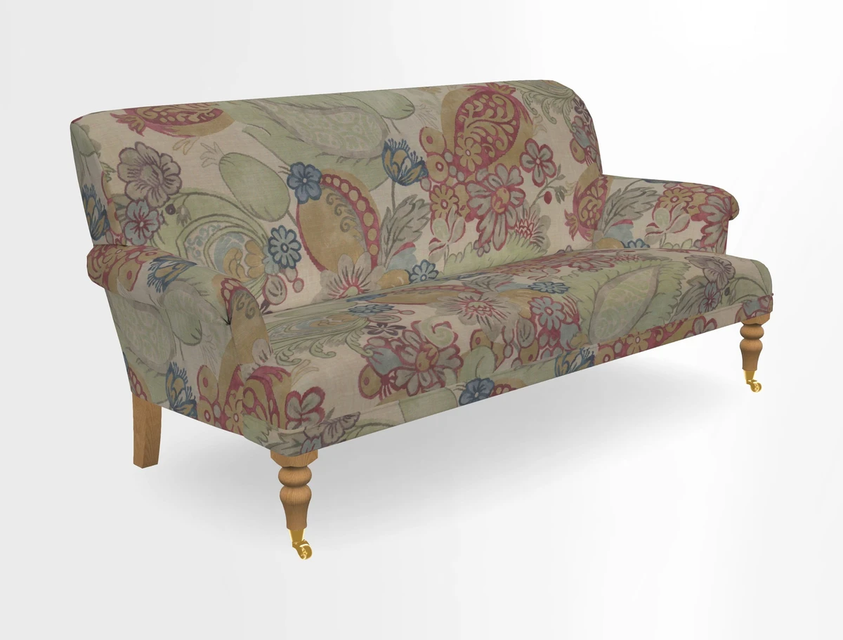Midhurst Sofa in V&A Collection Botanical Collage All Over