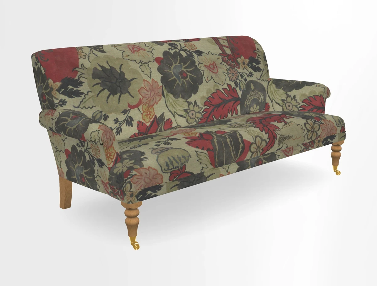 Midhurst Sofa in V&A Collection Botanical Collage All Over