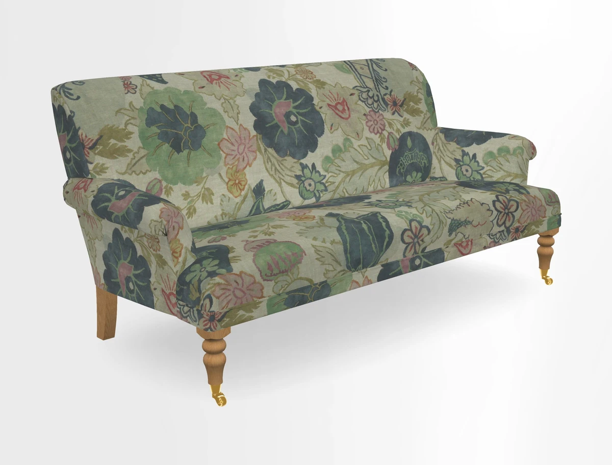Midhurst Sofa in V&A Collection Botanical Collage All Over
