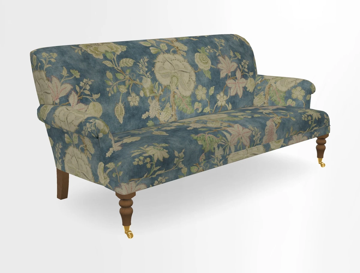 Midhurst Sofa in V&A Collection Botanical Collage All Over