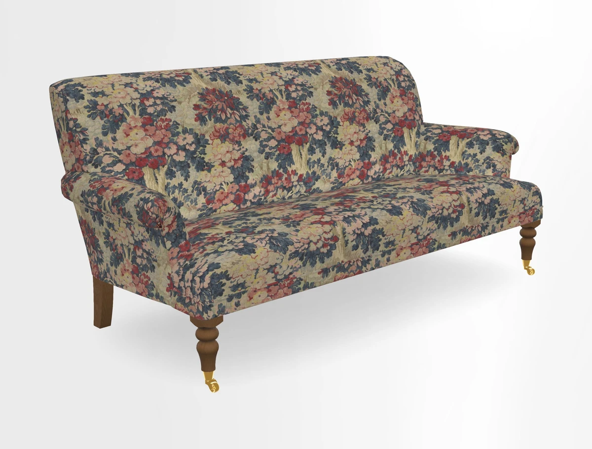 Midhurst Sofa in V&A Collection Botanical Collage All Over