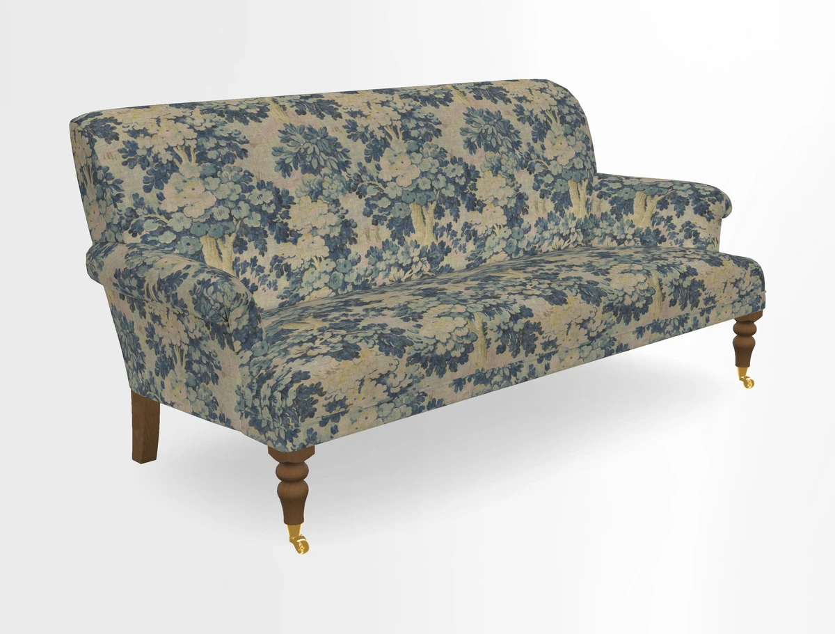Midhurst Sofa in V&A Collection Botanical Collage All Over