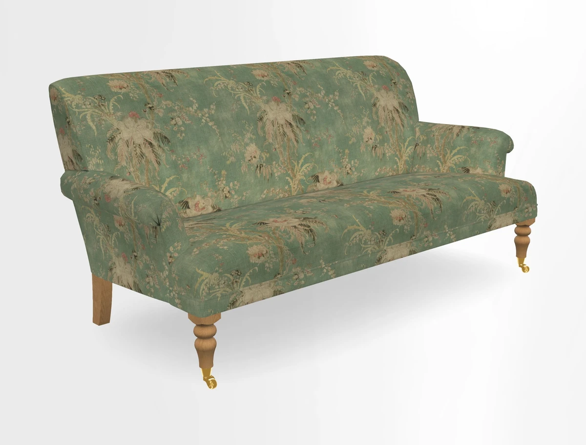 Midhurst Sofa in V&A Collection Botanical Collage All Over