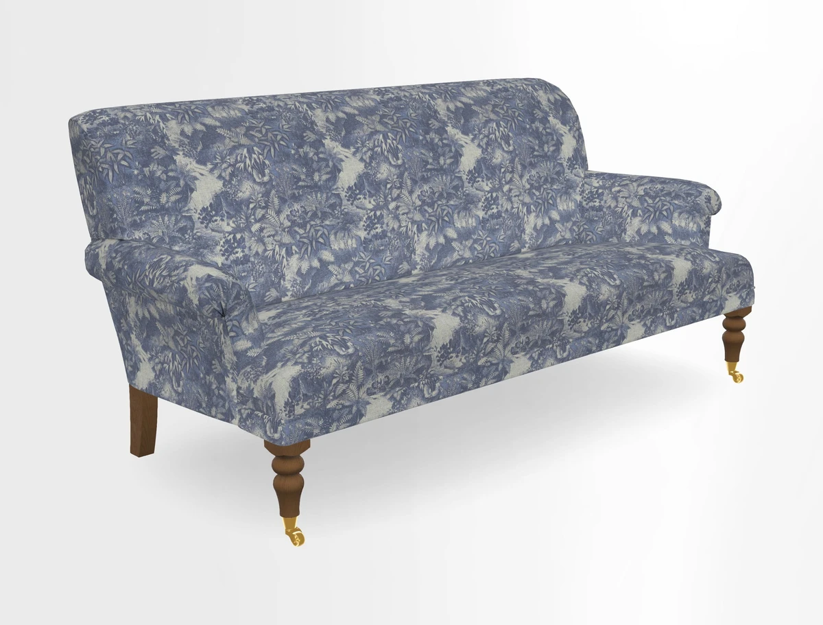 Midhurst Sofa in V&A Collection Botanical Collage All Over