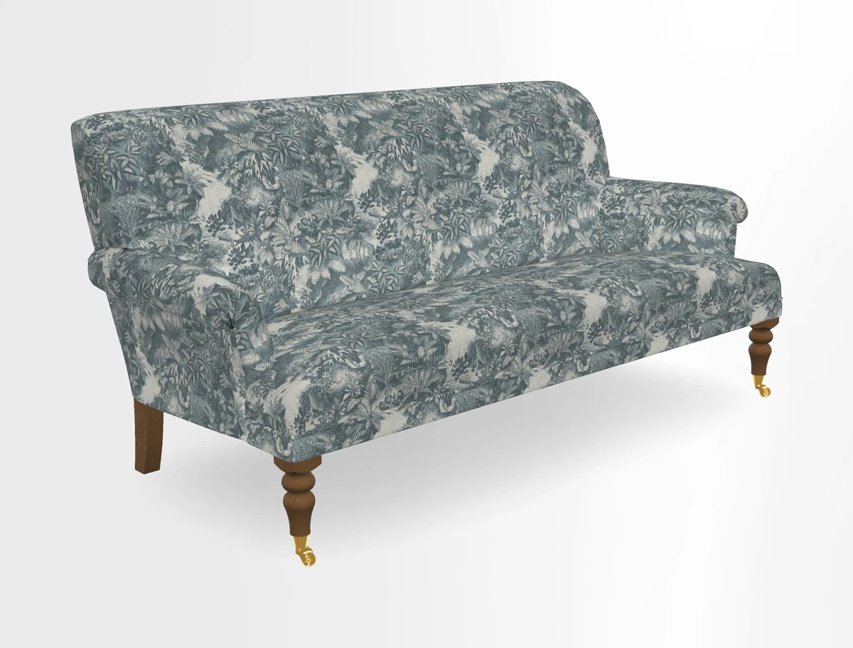 Midhurst Sofa in V&A Collection Botanical Collage All Over