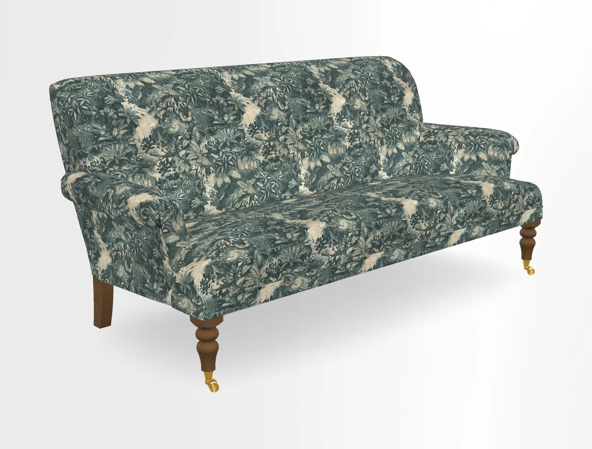 Midhurst Sofa in V&A Collection Botanical Collage All Over