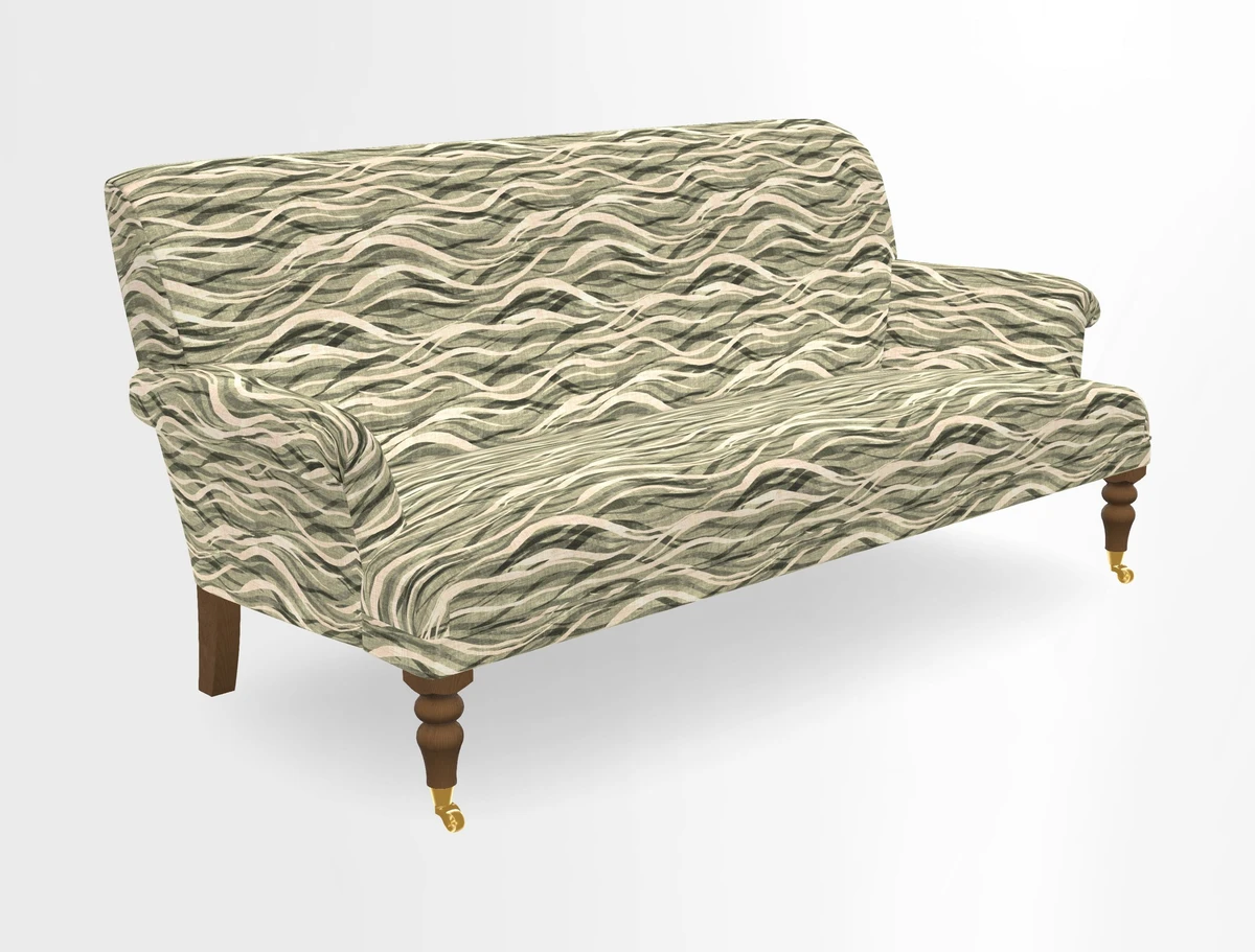 Midhurst Sofa in V&A Collection Botanical Collage All Over