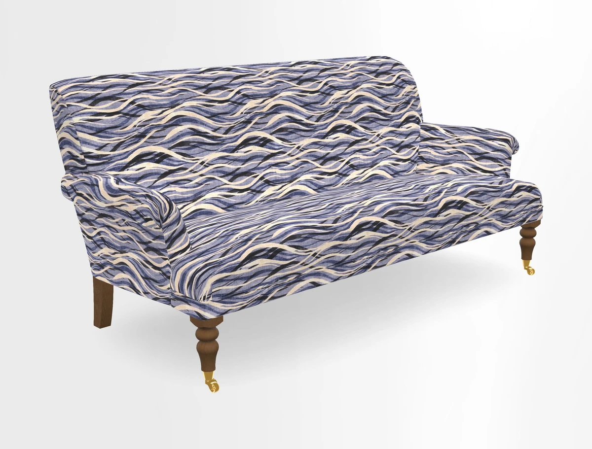 Midhurst Sofa in V&A Collection Botanical Collage All Over
