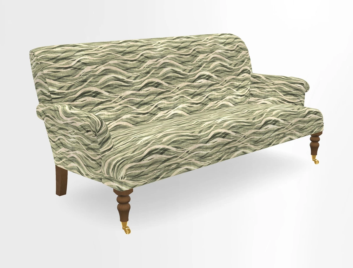 Midhurst Sofa in V&A Collection Botanical Collage All Over