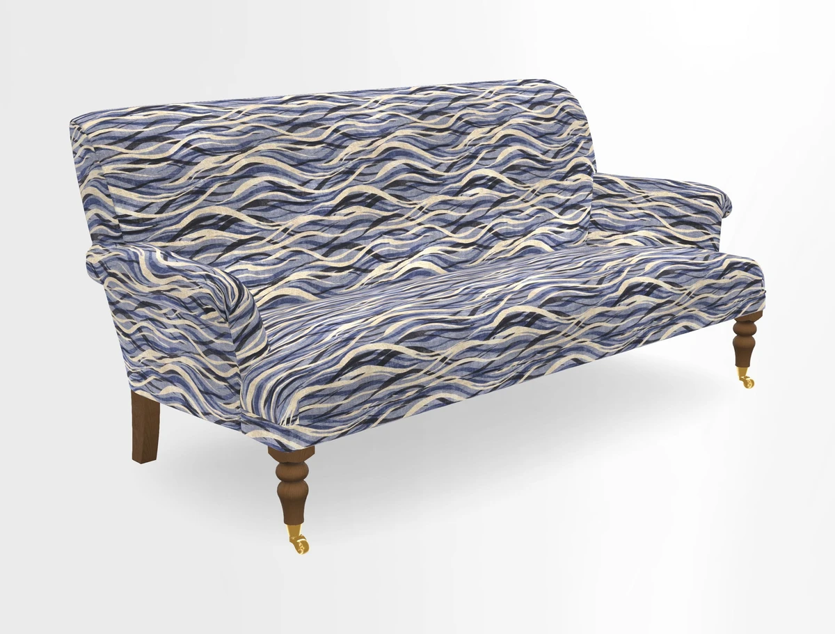 Midhurst Sofa in V&A Collection Botanical Collage All Over