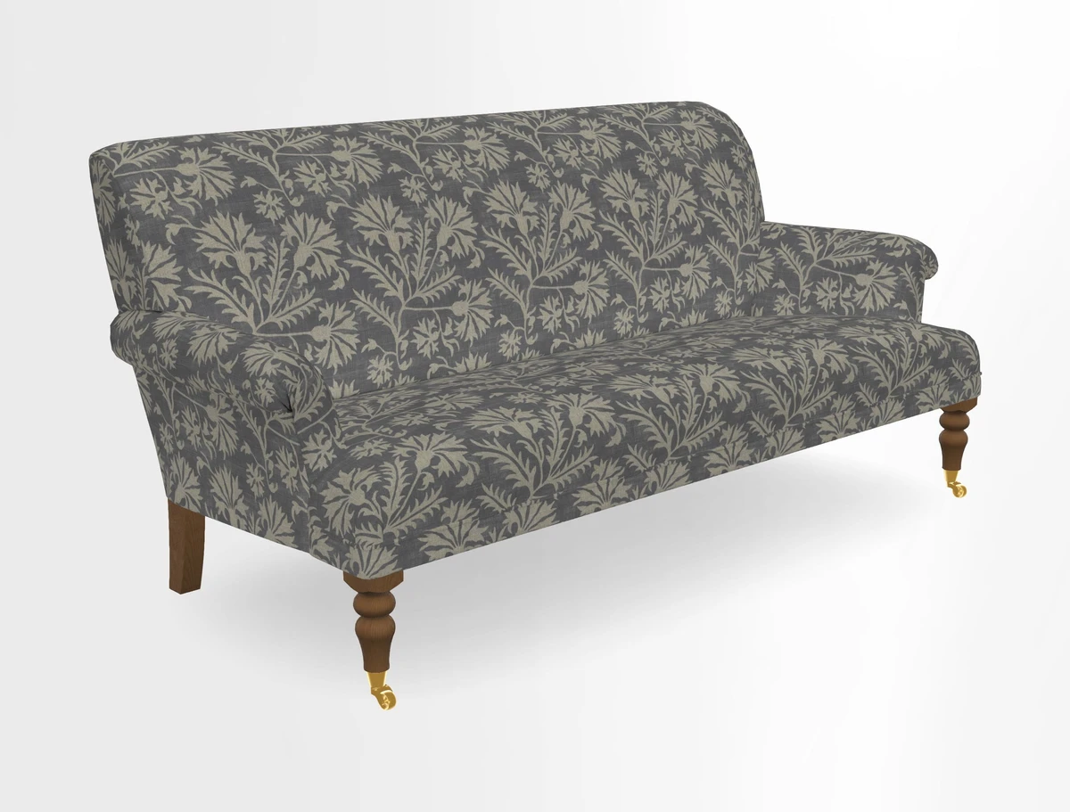 Midhurst Sofa in V&A Collection Botanical Collage All Over