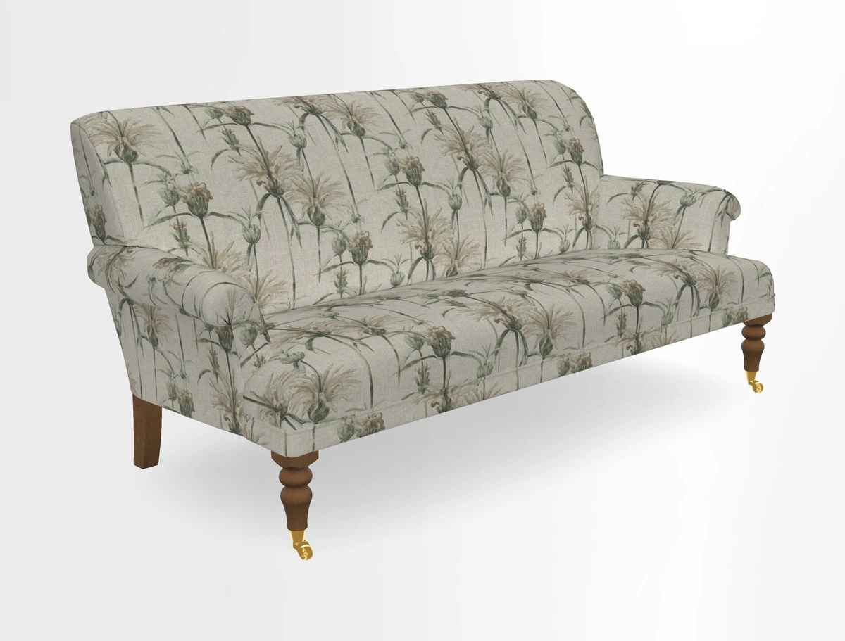 Midhurst Sofa in V&A Collection Botanical Collage All Over