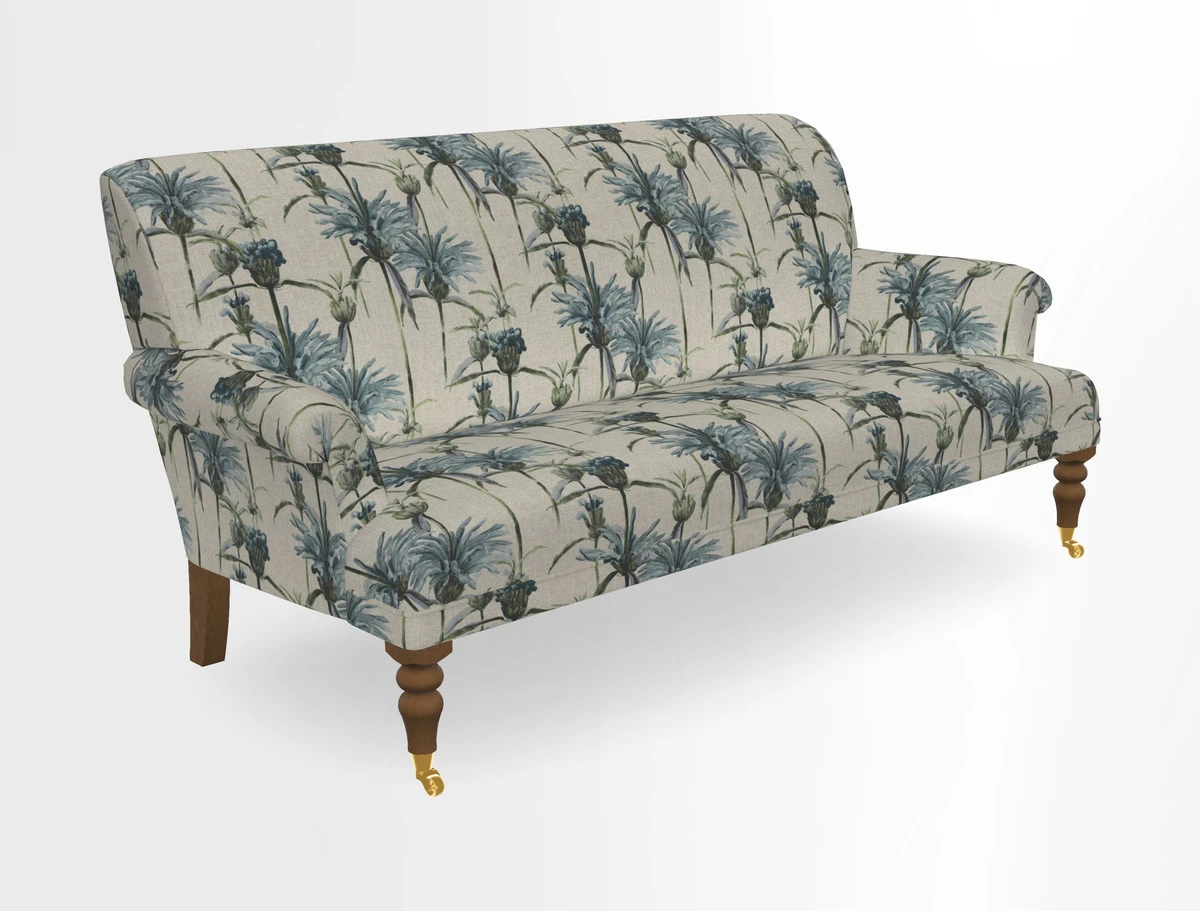 Midhurst Sofa in V&A Collection Botanical Collage All Over