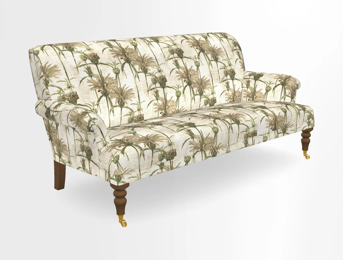 Midhurst Sofa in V&A Collection Botanical Collage All Over