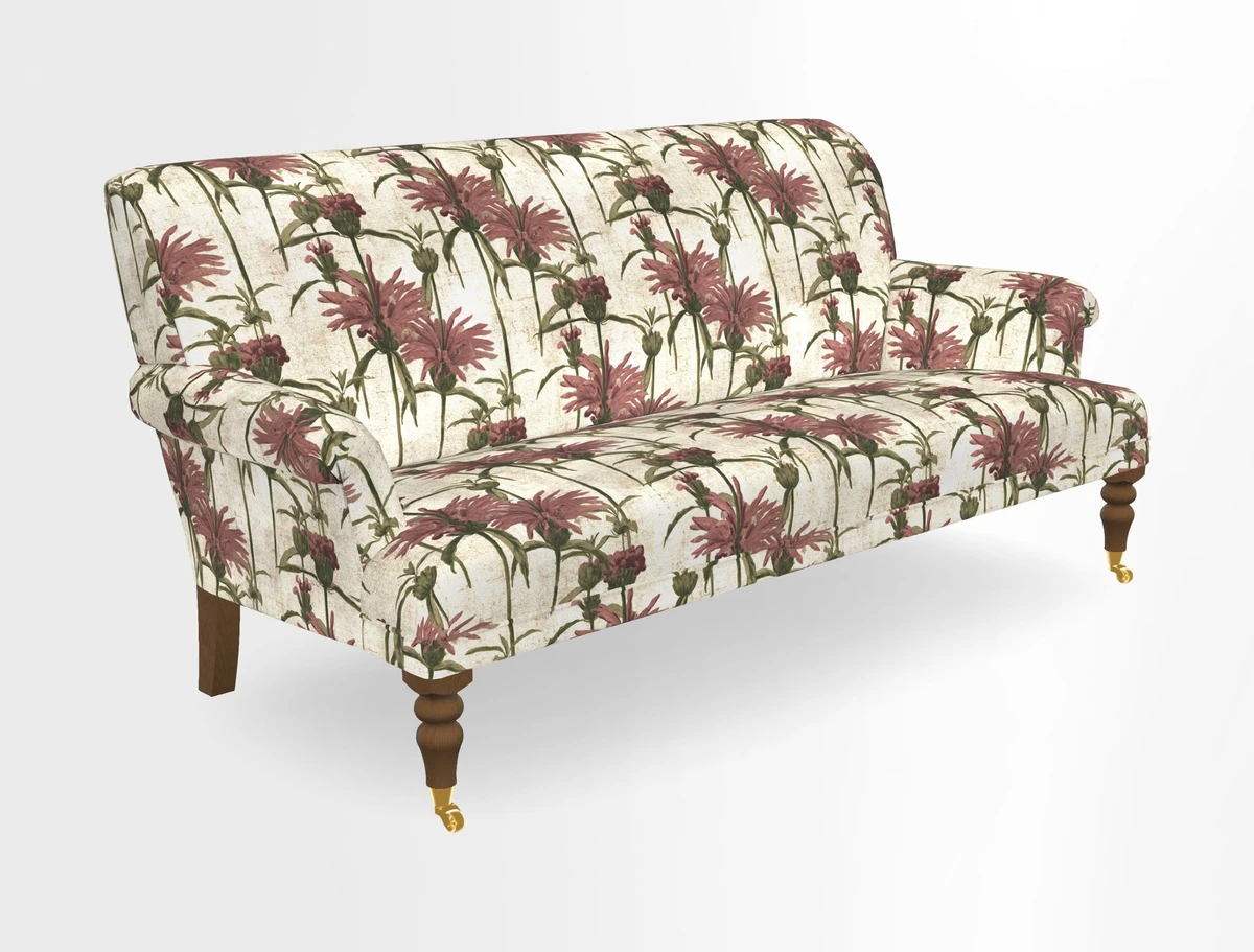 Midhurst Sofa in V&A Collection Botanical Collage All Over