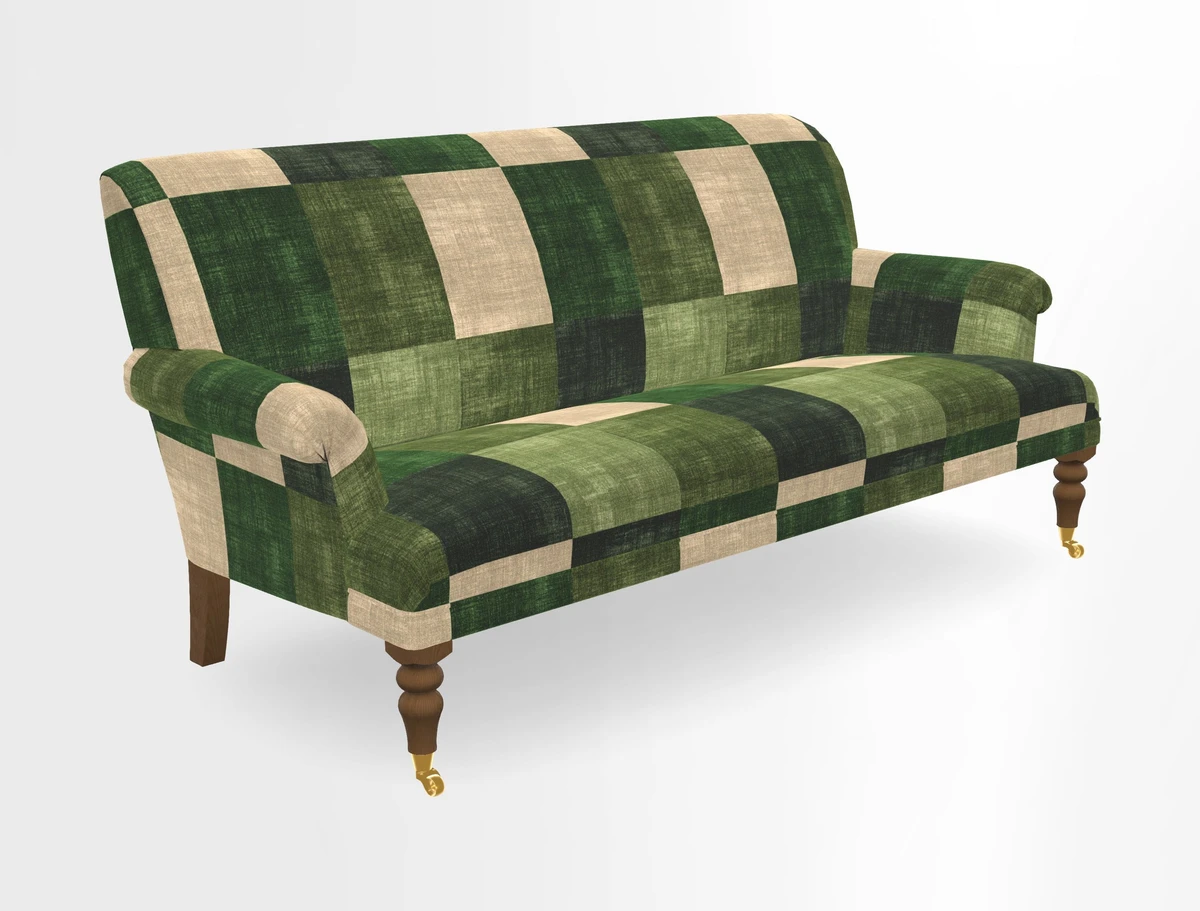 Midhurst Sofa in V&A Collection Botanical Collage All Over