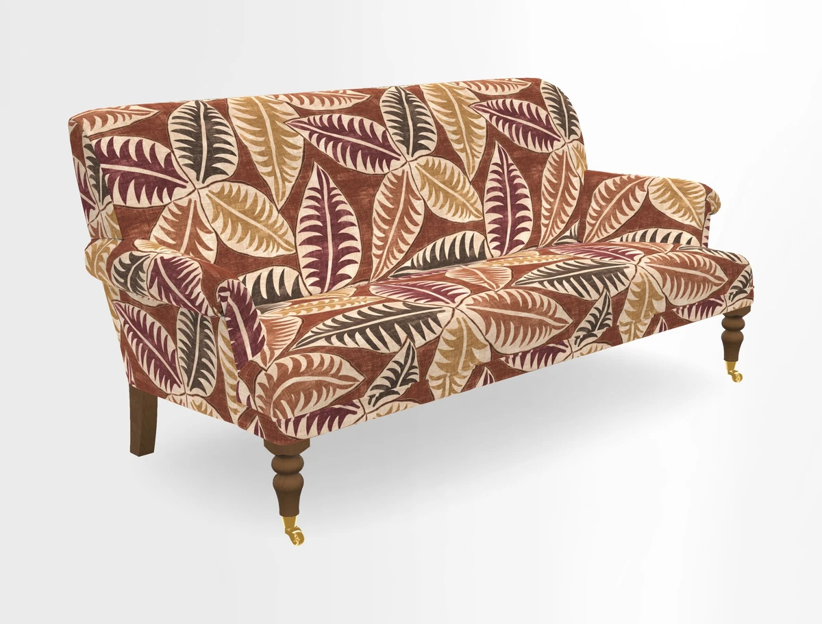 Midhurst Sofa in V&A Collection Botanical Collage All Over