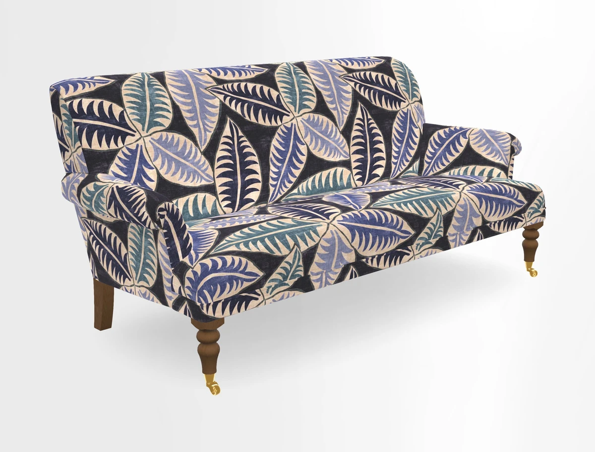 Midhurst Sofa in V&A Collection Botanical Collage All Over