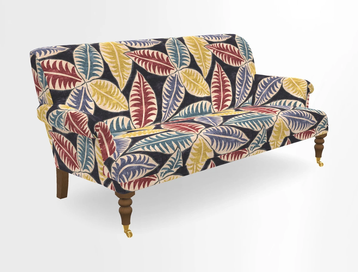 Midhurst Sofa in V&A Collection Botanical Collage All Over