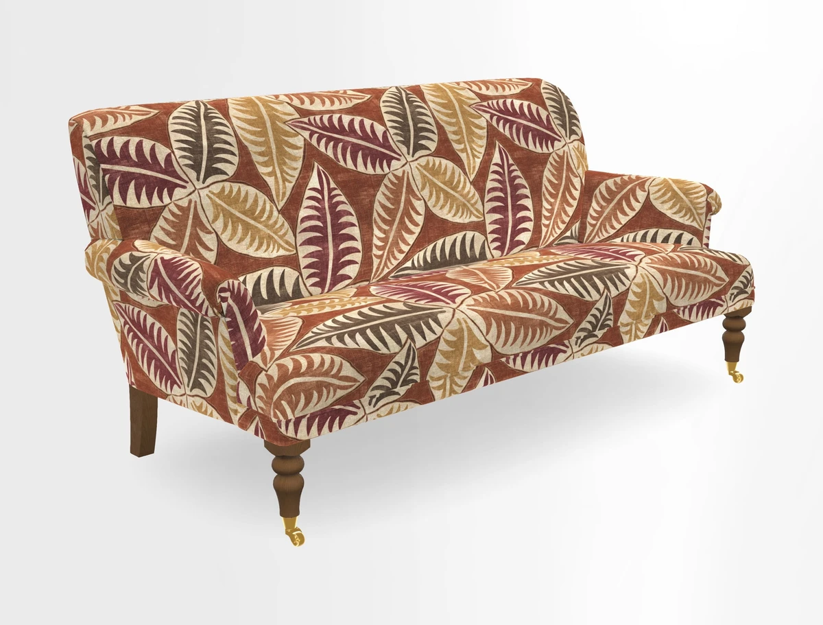 Midhurst Sofa in V&A Collection Botanical Collage All Over