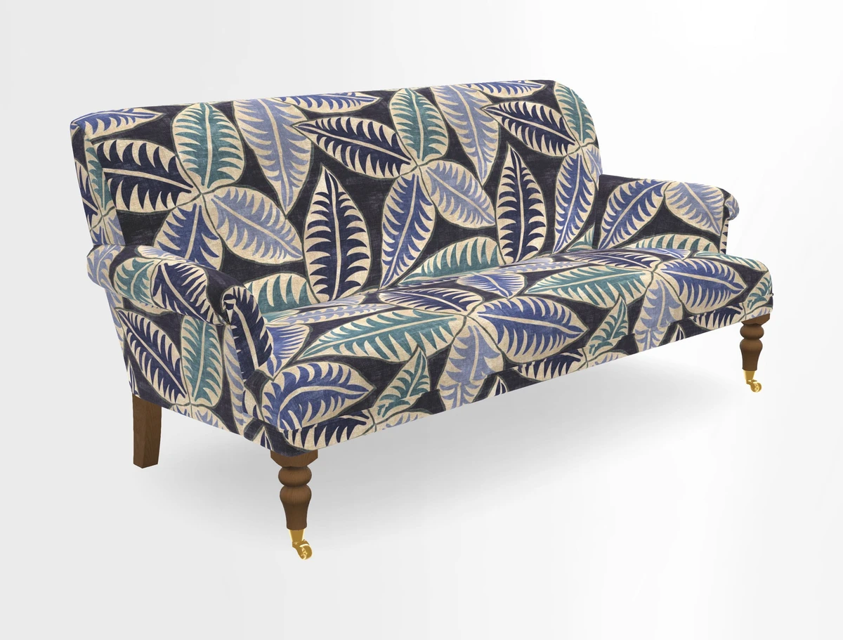 Midhurst Sofa in V&A Collection Botanical Collage All Over