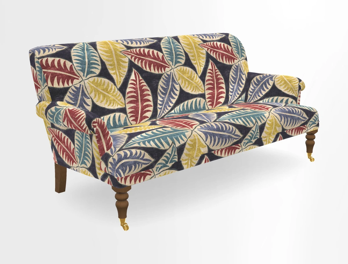 Midhurst Sofa in V&A Collection Botanical Collage All Over