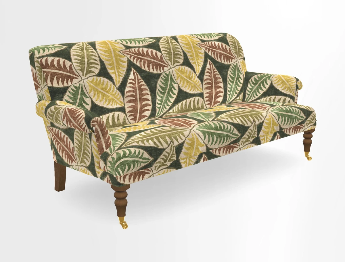 Midhurst Sofa in V&A Collection Botanical Collage All Over