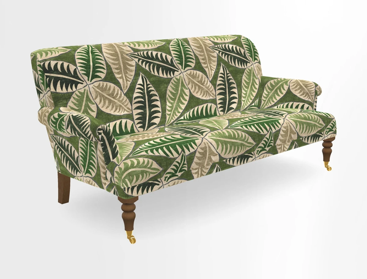 Midhurst Sofa in V&A Collection Botanical Collage All Over