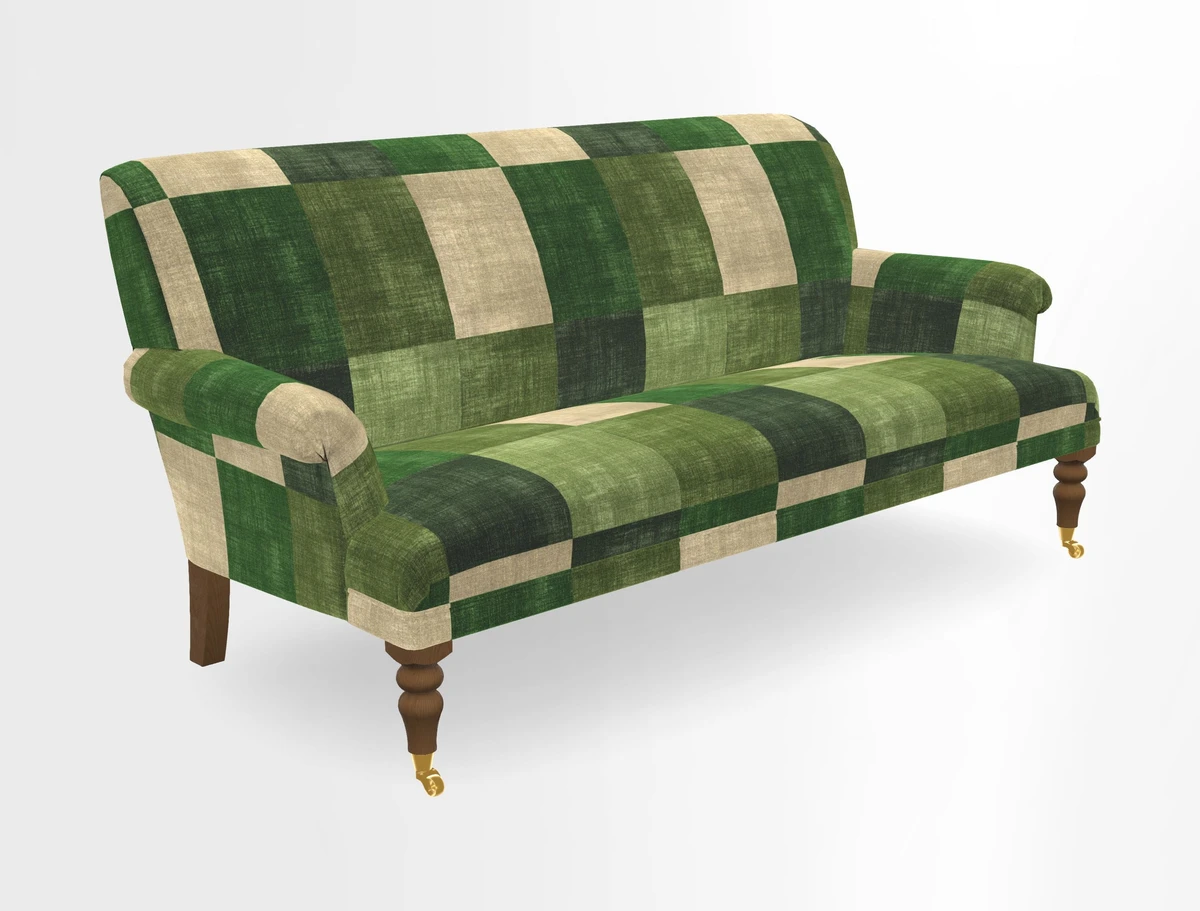 Midhurst Sofa in V&A Collection Botanical Collage All Over