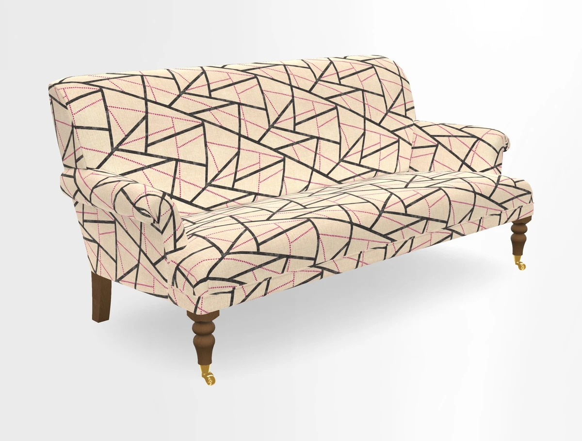 Midhurst Sofa in V&A Collection Botanical Collage All Over