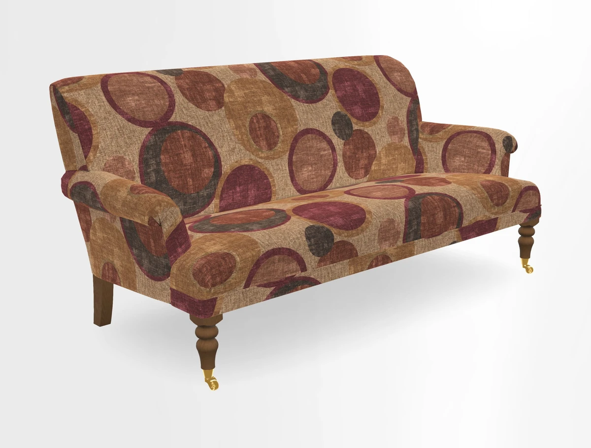 Midhurst Sofa in V&A Collection Botanical Collage All Over