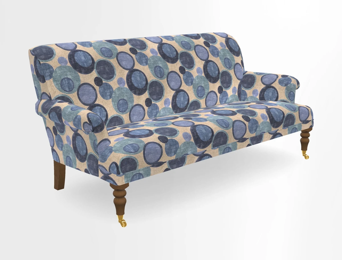 Midhurst Sofa in V&A Collection Botanical Collage All Over