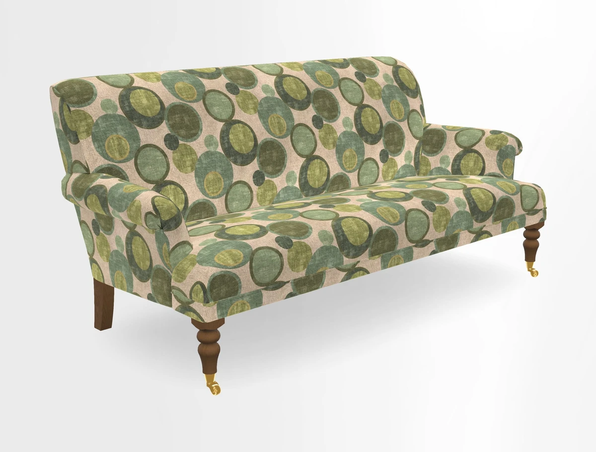Midhurst Sofa in V&A Collection Botanical Collage All Over