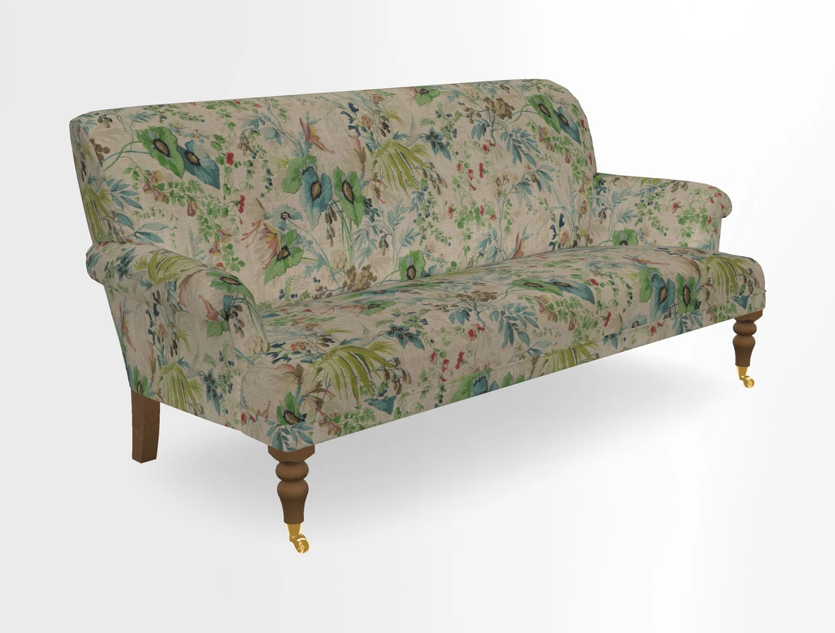 Midhurst Sofa in V&A Collection Botanical Collage All Over