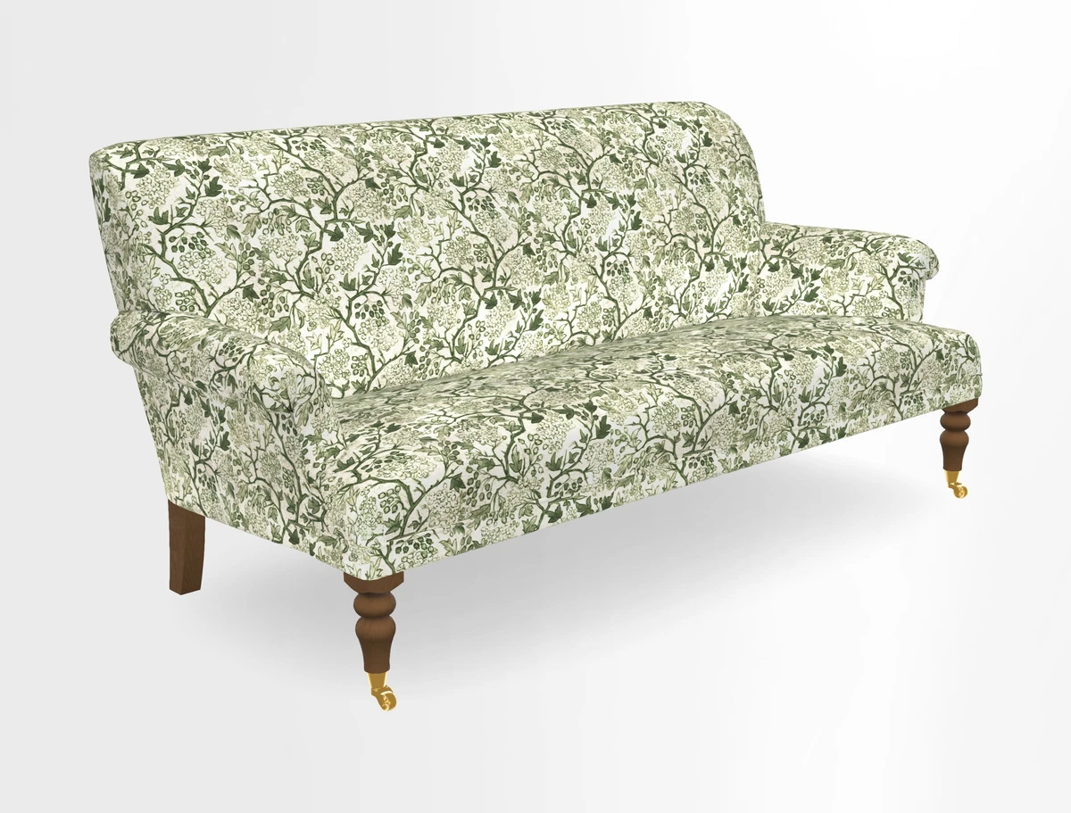Midhurst Sofa in V&A Collection Botanical Collage All Over