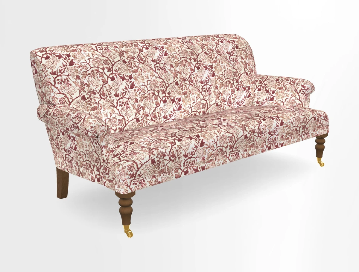 Midhurst Sofa in V&A Collection Botanical Collage All Over
