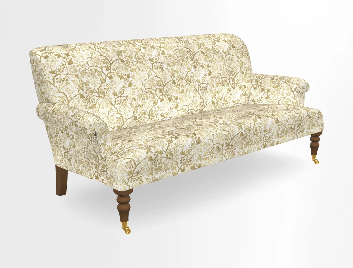 Midhurst Sofa in V&A Collection Botanical Collage All Over
