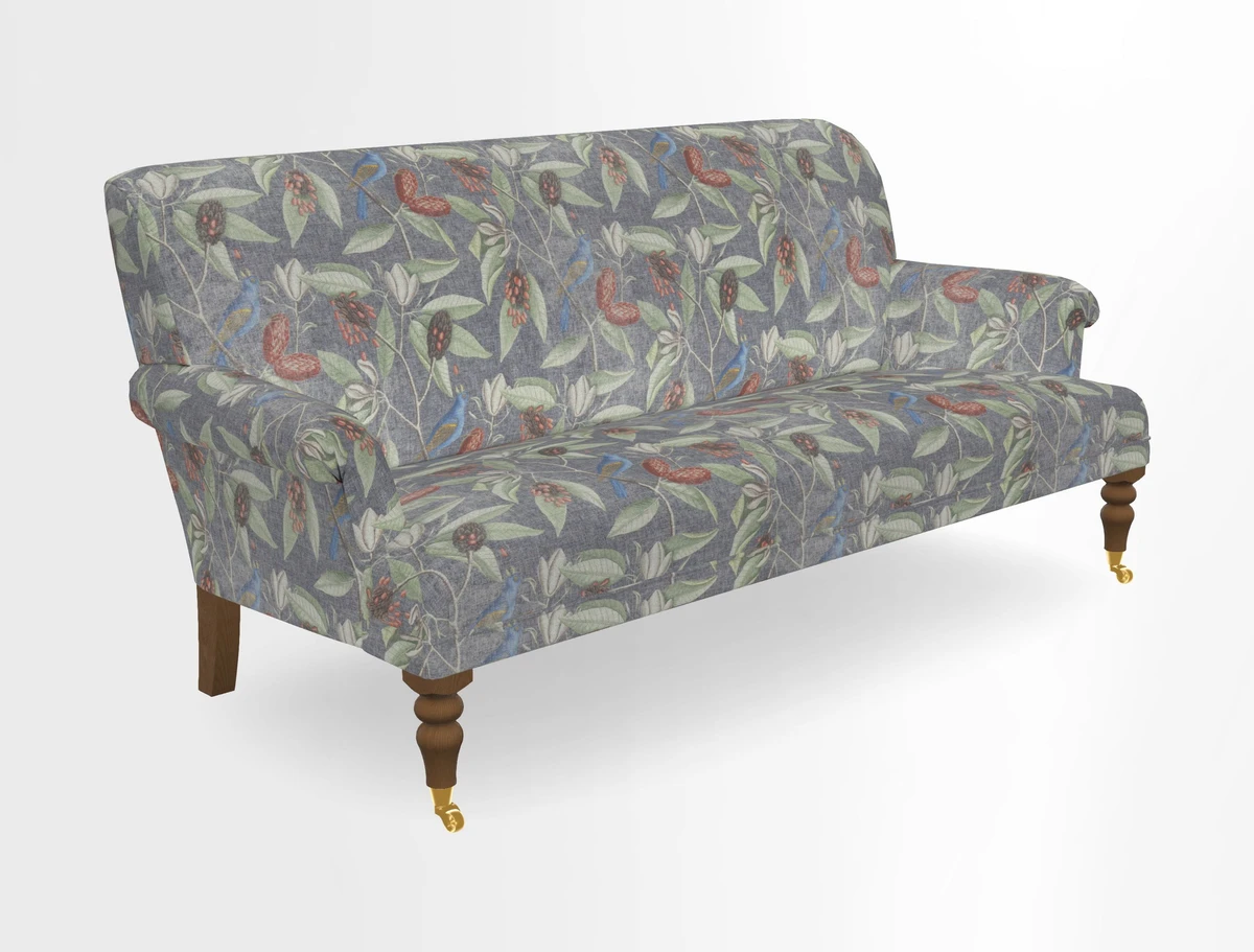 Midhurst Sofa in V&A Collection Botanical Collage All Over