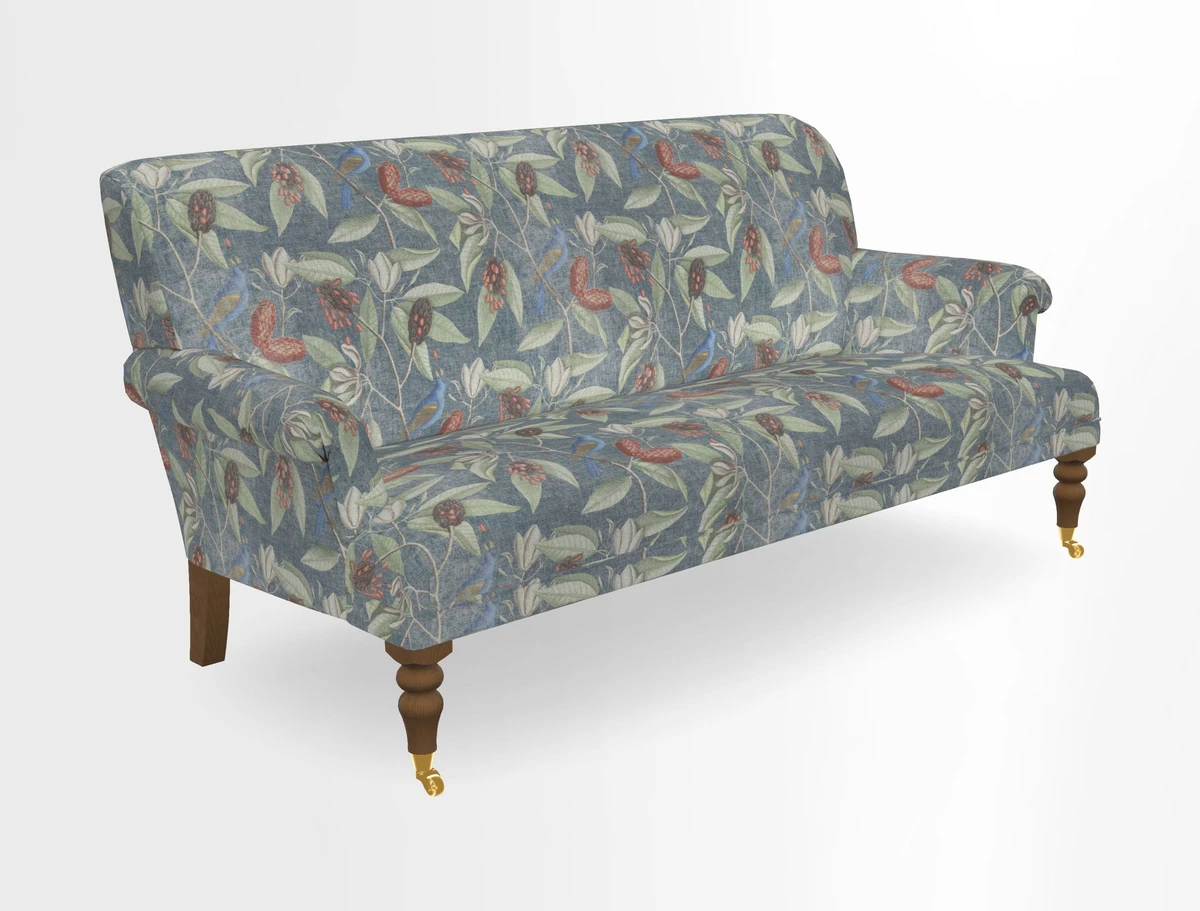 Midhurst Sofa in V&A Collection Botanical Collage All Over