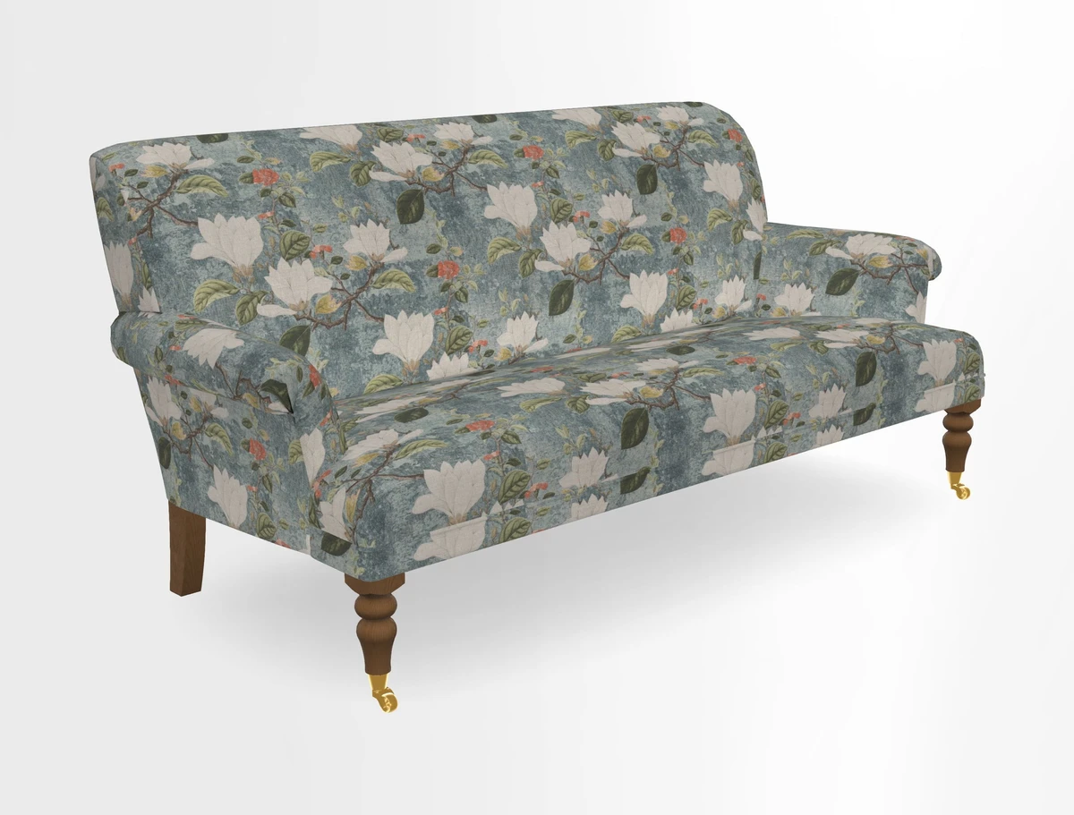 Midhurst Sofa in V&A Collection Botanical Collage All Over