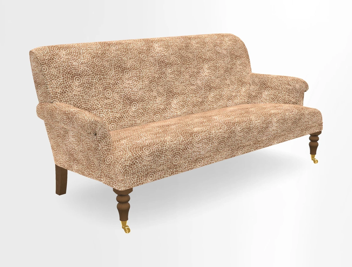 Midhurst Sofa in V&A Collection Botanical Collage All Over