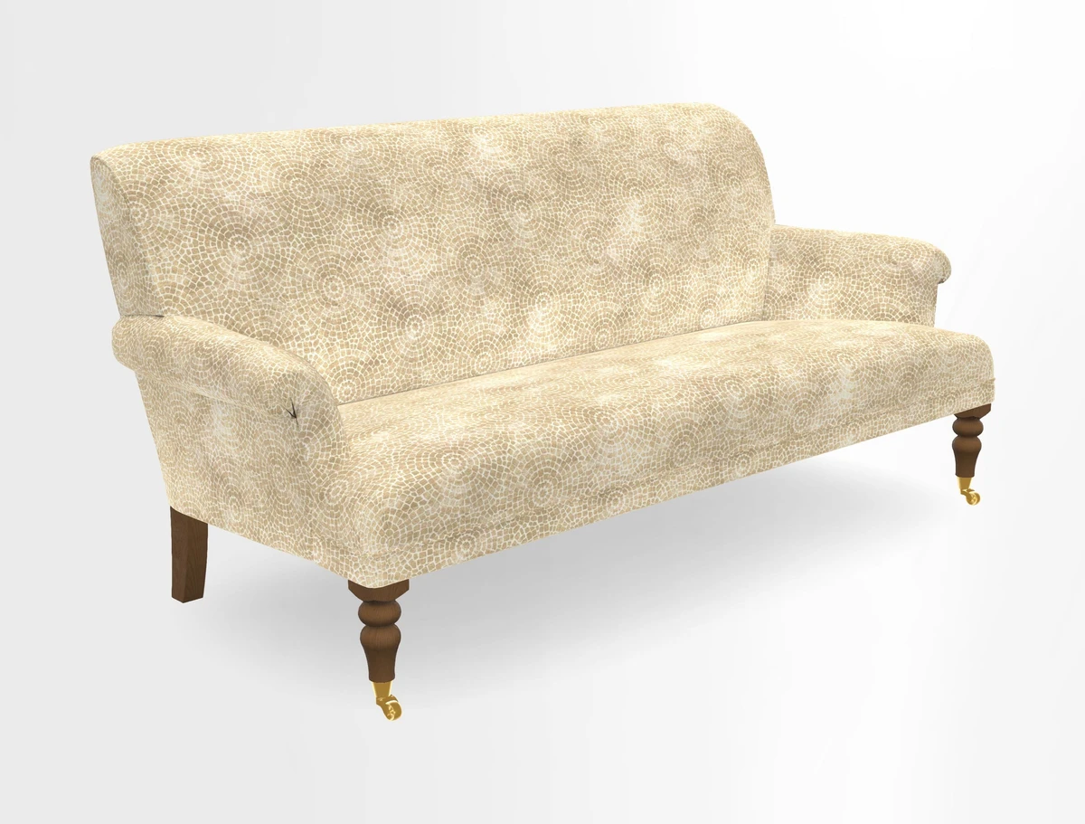 Midhurst Sofa in V&A Collection Botanical Collage All Over