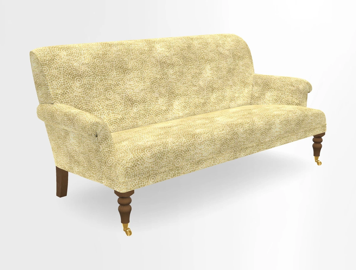 Midhurst Sofa in V&A Collection Botanical Collage All Over