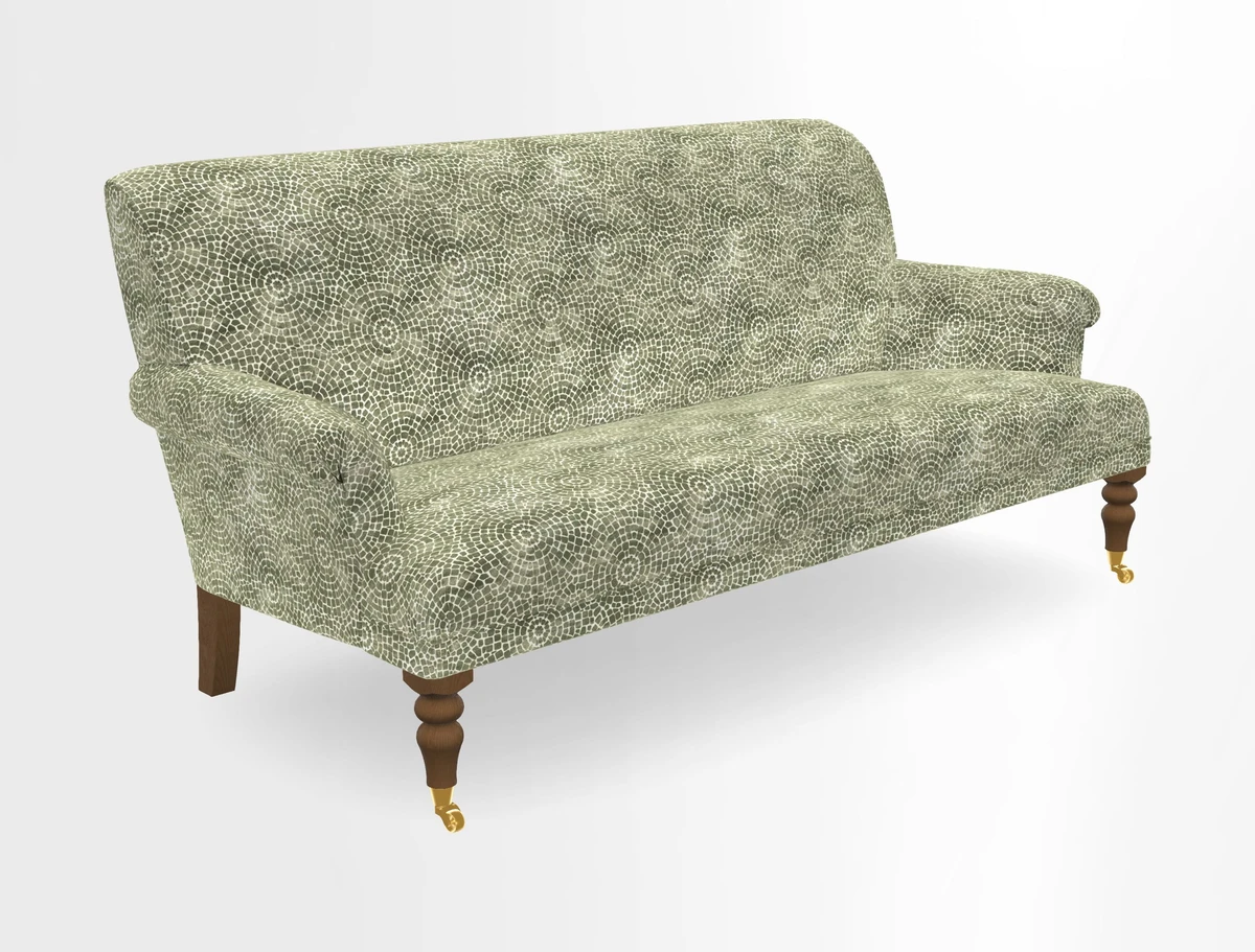 Midhurst Sofa in V&A Collection Botanical Collage All Over