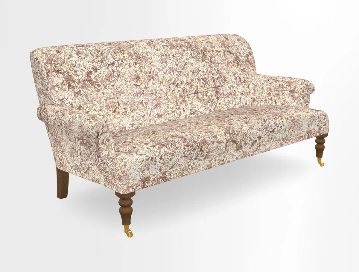 Midhurst Sofa in V&A Collection Botanical Collage All Over