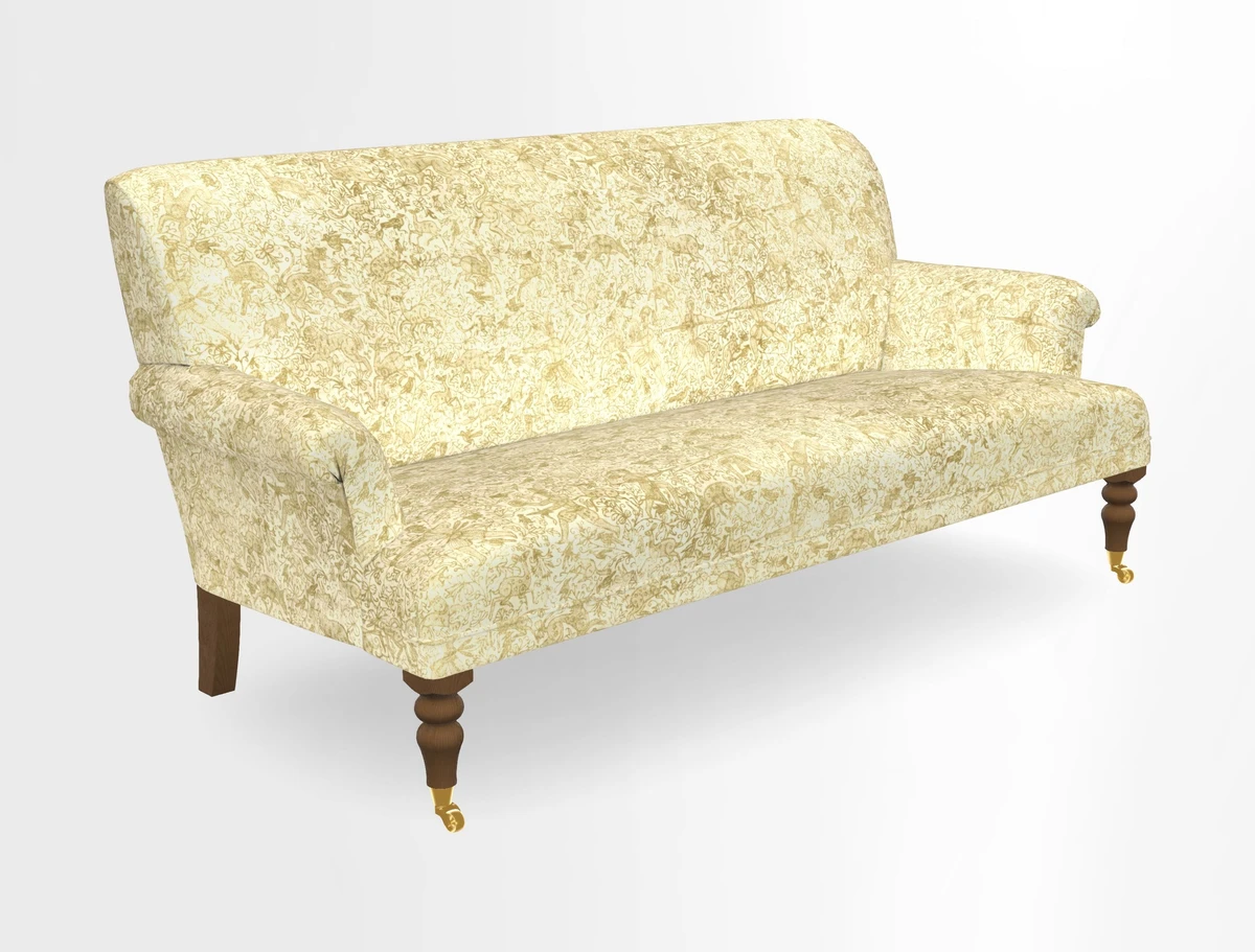 Midhurst Sofa in V&A Collection Botanical Collage All Over